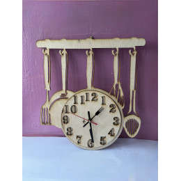 Часы кухонные Столовые приборы